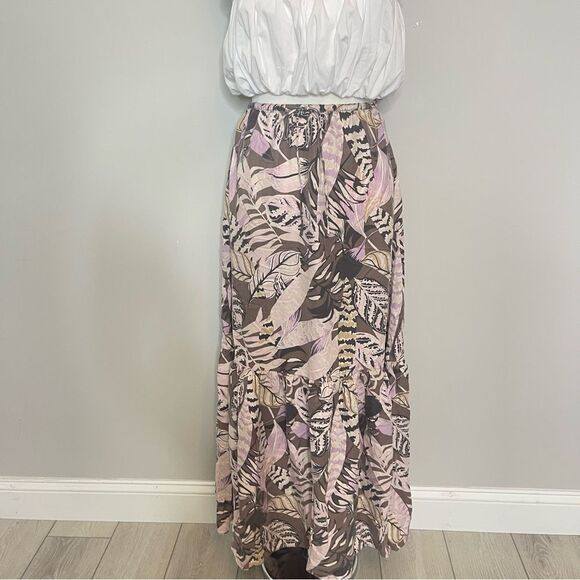 $178 Unsubscribed drew waist silk maxi skirt NWT - Picture 8 of 9